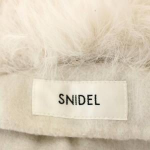SNIDEL 24AW ファー付きミドルケープコート F ライトグレージュ SWFC245048