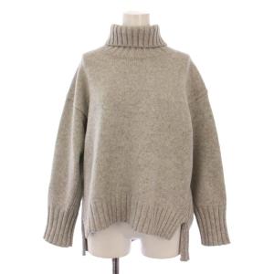 ウールカシミヤハイネックプルオーバー ニット セーター 長袖 S グレー 12-02-85-02631
