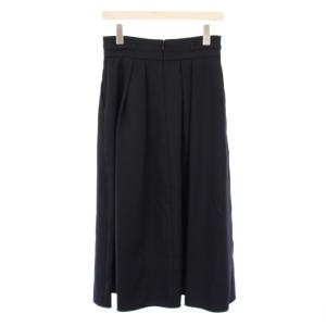 ANAYI 24SS ブライトツイルタックフレアスカート ミモレ ロング 38 紺 ネイビー 10241711250
