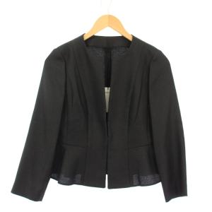 ANAYI セットアップ ノーカラージャケット アウター ショート丈 フレアスカート ひざ丈 ワンカラー 無地 38