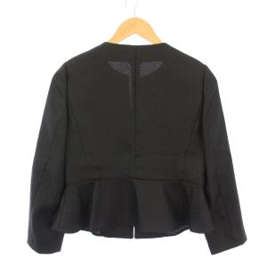 ANAYI セットアップ ノーカラージャケット アウター ショート丈 フレアスカート ひざ丈 ワンカラー 無地 38