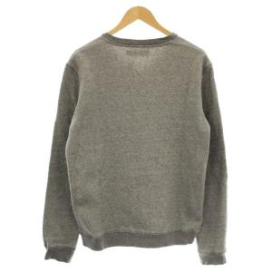 RAF BY RAF SIMONS スウェット ロゴ刺繍 トレーナー M グレー Vネック 裏起毛 /G