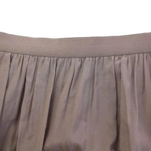 ANAYI ライトローンティアードスカート フレア ギャザー マキシ ロング ワンカラー 38 グレー タグ付き 10222711540