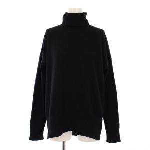 ニット セーター 長袖 タートルネック カシミヤ S 黒 01-1301718 /BM