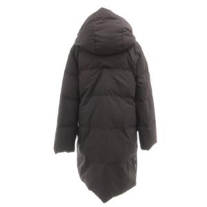 Framework 美品 ダウンジャケット 38 M フード ミドル ハーフ丈 黒 ブラック /AE