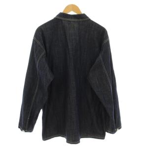 HOUSTON USAコットン デニムプルオーバーシャツ 長袖 XL インディゴ 40696 /KU
