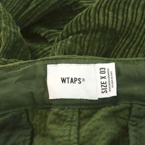 WTAPS CORDUROY TROUSERS トラウザーズパンツ コーデュロイパンツ ジッパーフライ 3 緑 グリーン