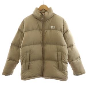 FILLY DOWN JACKET ダウンジャケット ロゴ ナイロン アウター M ベージュ HE12273
