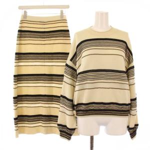 BERING OTTO STRIPE PO&SKIRT ボーダーニットプルオーバー スカート セットアップ