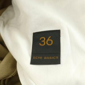 SCYE BASICS テーパードパンツ タック ジッパーフライ コットン 36 ベージュ 5119-81516 /AN14