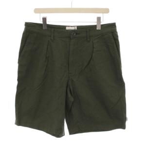 TUCK SHORTS ショートパンツ ハーフパンツ 3 カーキ 緑 221WVDT-PTM07 /YM