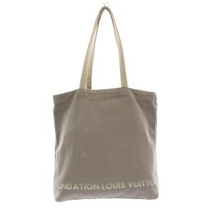 Fondation Louis Vuitton フォンダシオン トートバッグ キャンバス ロゴ グレージュ