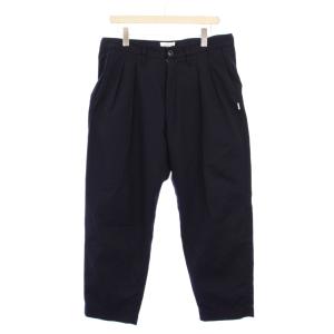 TRCK TROUSERS PANT タックトラウザーズパンツ スラックス ジップフライ 3 紺 ネイビー