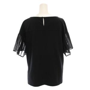 ANAYI Tシャツ カットソー 半袖 38 黒 ブラック 袖プリーツ 102027-15-060-95-380 /YM