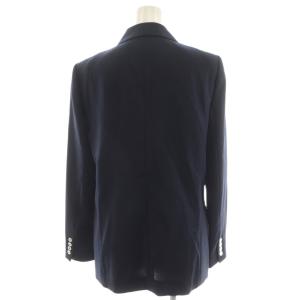 ANAYI テーラードジャケット ダブル 裏地ストライプ ウール 36 紺 ネイビー 102017-10-120-65-360
