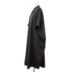 upper hights DAY THE MILLY SH OP シャツワンピース バンドカラー 半袖 ロング 1 グレー 300D375E02BLK