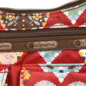 LesportSAC ショルダーバッグ ハート 花柄 総柄 ナイロン 赤 レッド /AN1
