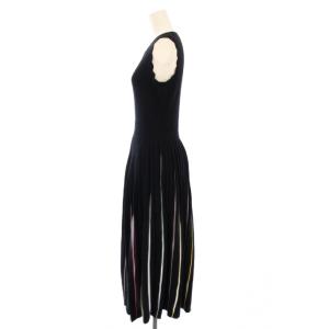 kate spade new york Pleated Sweater Dress プリーツセータードレス フレアワンピース ミモレ ロング ノースリーブ