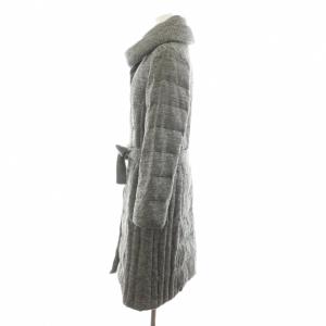 LAURA ASHLEY ダウンコート ベルト付き 9 グレー /RR