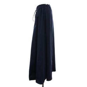 MAX MARA WEEKEND LINE フレアスカート ロング ウエストゴム L 紺 ネイビー 57760229 /YM