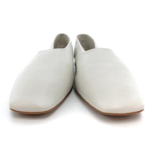 Adam et Rope' パンプス スクエアトゥ レザー 24.5cm グレー /JS