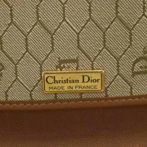 Christian Dior ハニカム柄 ショルダーバッグ ベージュ