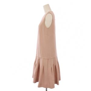 FOXEY ワンピース ノースリーブ ウール 38 ピンク