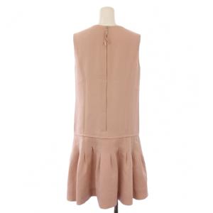 FOXEY ワンピース ノースリーブ ウール 38 ピンク