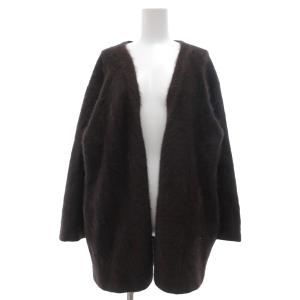22AW  Vネックカーディガン フォックス カシミヤ 長袖 茶 ブラウン 22080900717030