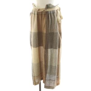 ヨウジヤマモト YOHJI YAMAMOTO ニットラップスカート ミモレ ロング アルパカ 3 グレー