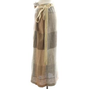 Y's ヨウジヤマモト YOHJI YAMAMOTO ニットラップスカート ミモレ ロング アルパカ 3 グレー