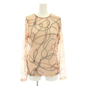 シアーカットソー M ピンクベージュ