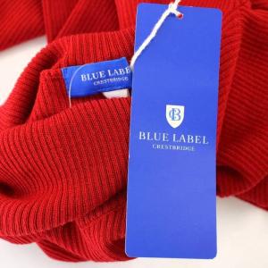 BLUE LABEL CRESTBRIDGE リブニット タートルネック ウール 長袖 38 赤 レッド 55N40-865-15 /G