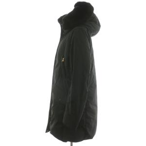 WOOLRICH IENA別注 コクーン ダウンコート ラビットファー S ブラック WWCP2871