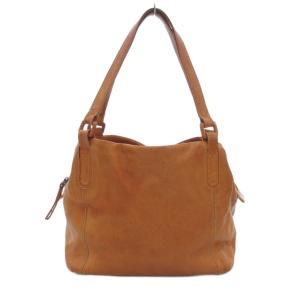 ハンドバッグ ロゴ レザー 茶 ブラウン /JS