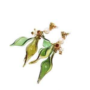 kate spade new york ルーフトップ ガーデン ステートメント ドロップ ピアス グリーン /KH