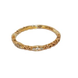 カルムリング ダイヤモンド K10 0.06ct 9号 イエローゴールド