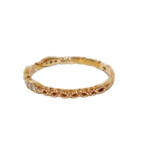 agete カルムリング ダイヤモンド K10 0.06ct 9号 イエローゴールド