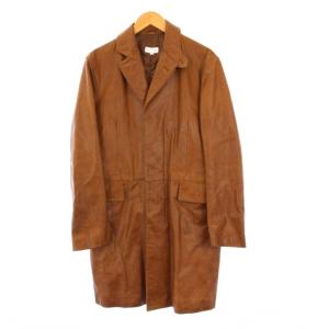 チェスターコート レザーコート アウター ロング M 茶 3903 /KH