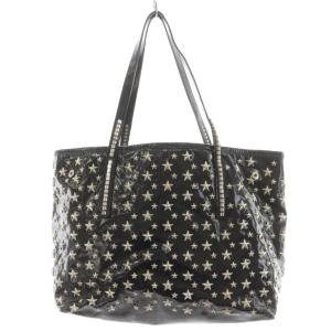 トートバッグ ハンドバッグ ショルダーバッグ スタッズ 星 スター エナメル 黒 ブラック /AN9 D