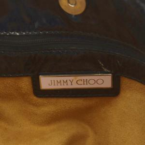 JIMMY CHOO トートバッグ ハンドバッグ ショルダーバッグ スタッズ 星 スター エナメル 黒 ブラック /AN9 D