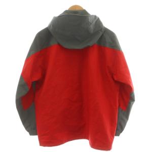 MAMMUT ゴアテックスMGBレインスーツ マウンテンパーカー ロゴ ジップアップ S グレー 赤 レッド JP1030003
