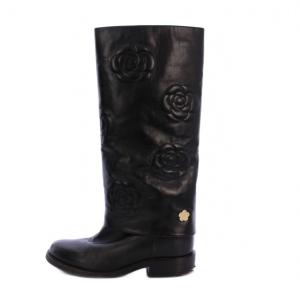 2016年製 カメリア ロングブーツ 38C ブラック G32098