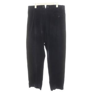 EMPORIO ARMANI Pantalone Uomo パンツ ベロア ボタンフライ 48 紺 ネイビー /AN52