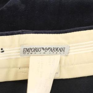 EMPORIO ARMANI Pantalone Uomo パンツ ベロア ボタンフライ 48 紺 ネイビー /AN52