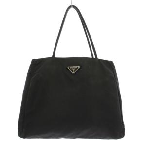 トートバッグ ハンドバッグ 三角プレート ナイロン 黒 ブラック /KU OH