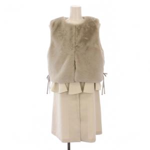 2点セット フェイクファーコンビ ジレ W5715-234-02