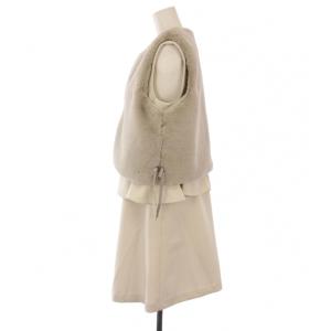 TO BE CHIC 2点セット フェイクファーコンビ ジレ W5715-234-02