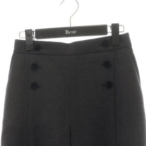 René 24年製 ワイドパンツ 裾スリット 36 グレー 5445010 /AN44