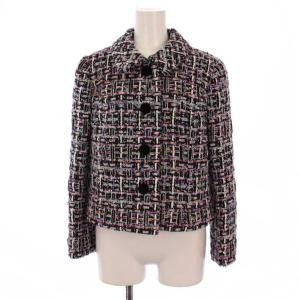 24年製 MALHIA KENT ツイードジャケット 36 ブラック ピンク 6443040